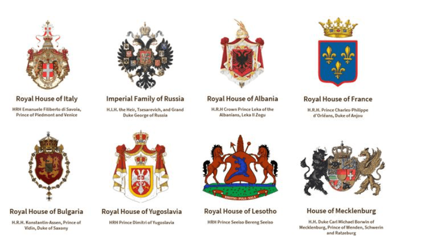 Royal lineages collaborating with The RoyaLand Company Ltd.